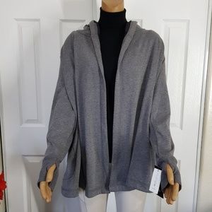 Ideology Plus Size Hooded Wrap Charcoal Heather